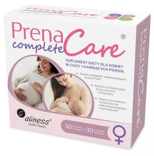 PrenaCare® by Aliness Complete dla kobiet w ciąży i karmiących 30 kapsułek twardych + 30 kapsułek miękkich - Witaminy i minerały - miniaturka - grafika 1