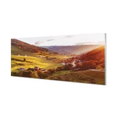 Tablice i flipcharty - Szklany panel Niemcy Dolina budynki las 125x50 cm - miniaturka - grafika 1