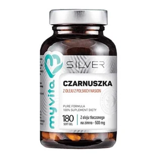 MyVita Czarnuszka z oleju z polskich nasion tłoczonego na zimno 500 mg 180 kapsułek Silver 5903021592347 - Suplementy naturalne - miniaturka - grafika 1