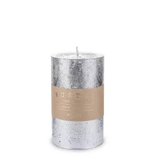 Świeca Dekoracyjna Metaliczna Srebrna Średnia 11,5 Cm - Ozdoby bożonarodzeniowe - miniaturka - grafika 1