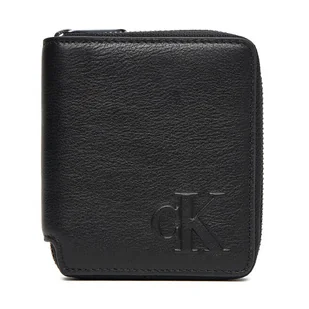 Mały Portfel Męski Calvin Klein Ck Zip Billfold LV04D1077G Czarny - Portfele - miniaturka - grafika 1