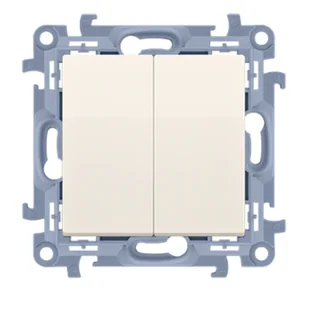 Wyłącznik podwójny SIMON 10 szybkozłączka - kremowy - Wyłączniki światła i elektryczne - miniaturka - grafika 1
