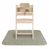 Maty edukacyjne - Mushie Ochronna Mata Wodoodporna pod krzesełko- olive rozszerzanie diety - miniaturka - grafika 1