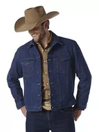 Kurtki męskie - Wrangler Męska kurtka dżinsowa Western Unlined, dżinsowy, S - miniaturka - grafika 1
