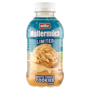 Müller Müllermilch Napój mleczny o smaku ciasteczka z białą czekoladą 400 g - Mleko - miniaturka - grafika 1