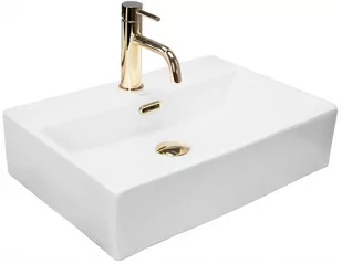 Rea Bonita umywalka 51x36 cm nablatowa/ścienna prostokątna biała REA-U5521 - Umywalki - miniaturka - grafika 1