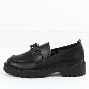 Czarne skórzane lico półbuty damskie Vinceza 62187 - Półbuty damskie - miniaturka - grafika 1