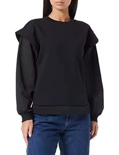 Sisley Bluza damska L/S 322WL102F, czarna 100, XS - Bluzy damskie - miniaturka - grafika 1