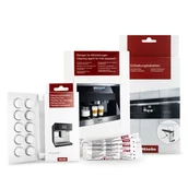 Akcesoria i części do ekspresów do kawy - Zestaw Miele, Odkamieniacz 10270530, Tabletki Czyszczące 10178330, Środek do obiegu mleka 10180270 - miniaturka - grafika 1