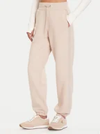 Spodnie sportowe damskie - Guess Spodnie dresowe V5BB10 KB681 Beżowy Regular Fit - miniaturka - grafika 1