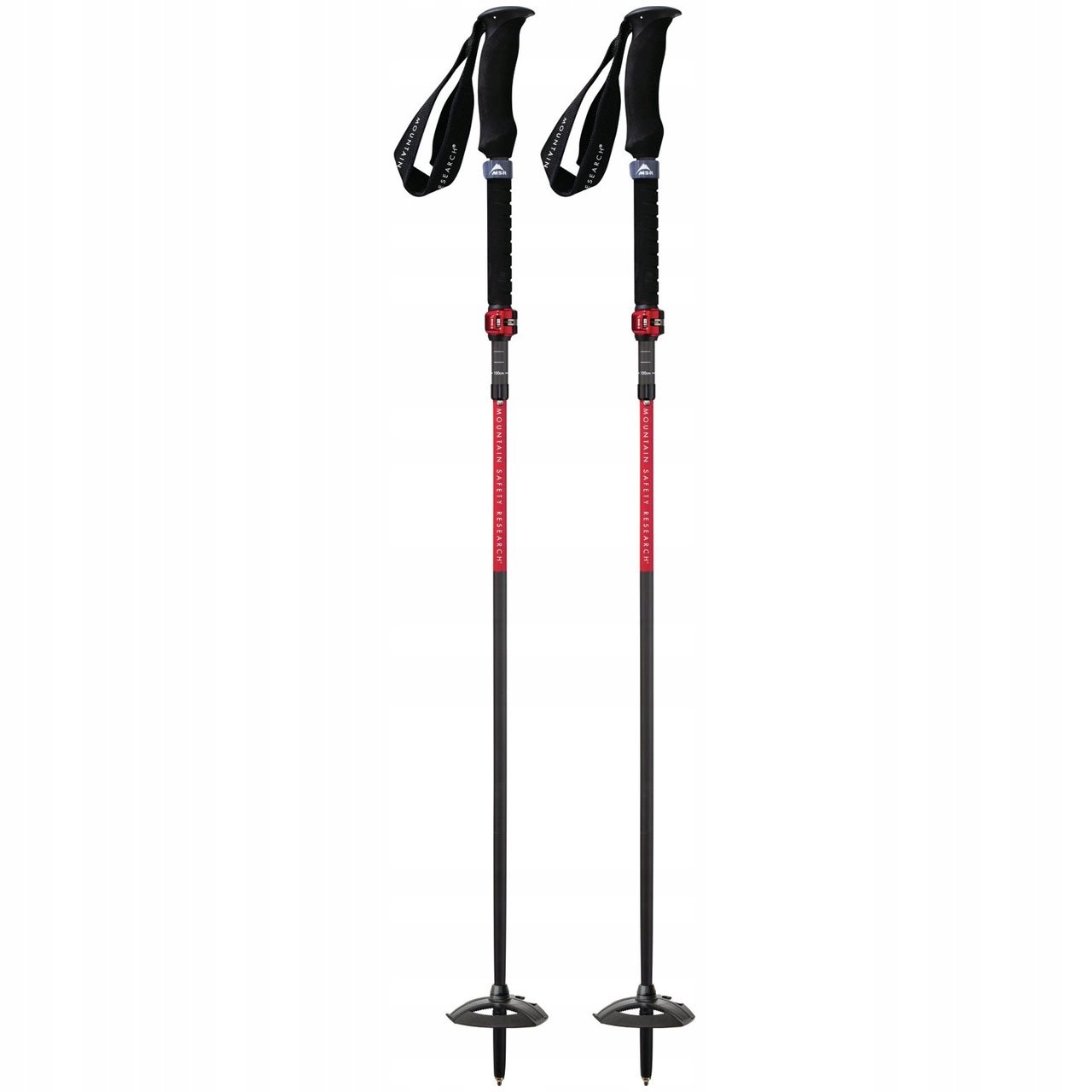 MSR Poles Dynalock Ascent długość 120-140 cm (Large) czarno-czerwony (10237)