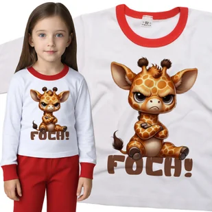 Piżama dziecięca Śmieszna Mała Obrażona Żyrafa Żyrafka Foch 98/104 - VoloDonum - Piżamy dla dziewczynek Piżama dziecięca Śmieszna Mała Obrażona Żyrafa Żyrafka Foch 98/104 - VoloDonum - Piżamy dla dziewczynek - miniaturka - grafika 1