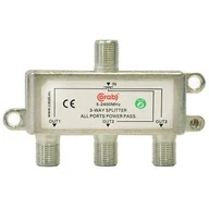 Rozgałęźniki i multiswitche do TV-SAT - Corab Rozgałęźnik sygnału splitter 5-2400Mhz 3 wyjścia power pass CORAB - miniaturka - grafika 1