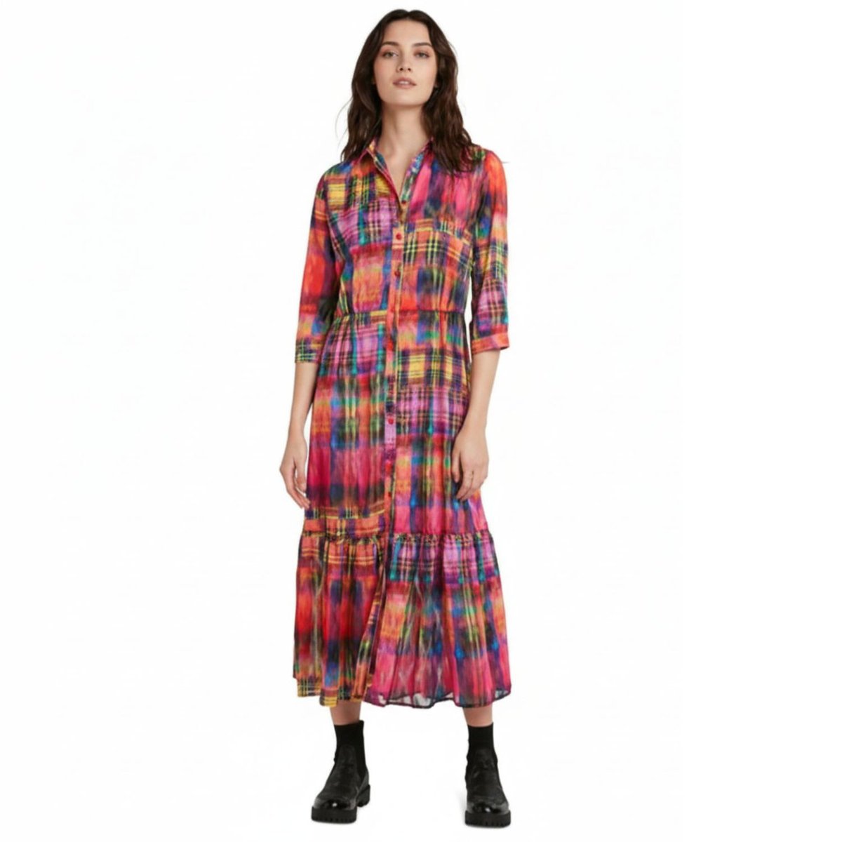 Sukienka damska Desigual Vila midi koszulowa-S