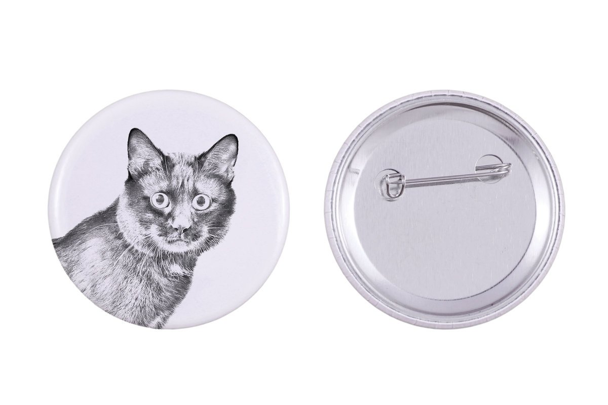 Kurylski bobtail - ozdoba plecaka, personalizowana przypinka, idealny gadżet dla miłośników zwierząt marki Art-Dog