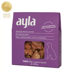 AYLA Filet z piersi kaczki ze skórą Liofilizowany dla psa - Przysmaki dla psów - miniaturka - grafika 1