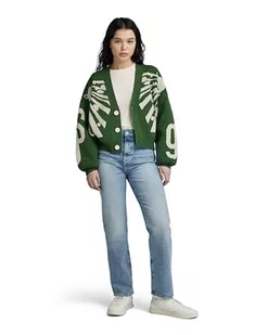 G-STAR RAW Damski sweter z dzianiny Wmn, Zielony (Deep Nuri Green D24228-d514-8887), M - Swetry damskie - miniaturka - grafika 1