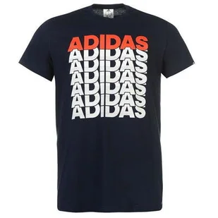 Adidas koszulka męska granatowa Repeated Linear, Rozmiar S - Koszule męskie - miniaturka - grafika 1
