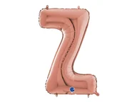 Balony i akcesoria - Balon foliowy litera Z różowe złoto - 66 cm - 1 szt. - miniaturka - grafika 1