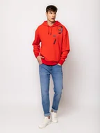 Bluzy męskie - HEAVY TOOLS MĘSKA BLUZA Z KAPTUREM SELVA POMARAŃCZOWA ROZMIAR XL - miniaturka - grafika 1