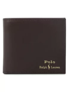 Polo Ralph Lauren - Portfel męski ze skóry, brązowy - Portfele - miniaturka - grafika 1