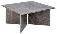 Ławy i stoliki kawowe - Stolik Kawowy Vega 90X90 Brązowy Marmur Lakierowany Marron - miniaturka - grafika 1