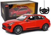 Zabawki zdalnie sterowane - Rastar Auto R/C Porsche Macan Turbo 1:14 Czerwone na pilota - miniaturka - grafika 1