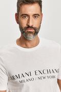 Koszulki męskie - Armani Exchange T-shirt 8NZT72.Z8H4Z.NOS męski kolor biały z nadrukiem - miniaturka - grafika 1