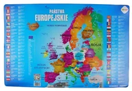 Podkładki na biurko - Podkładka na biurko oklejana Mapa Europy Państwa Europejskie Happy Color - miniaturka - grafika 1