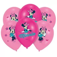 Urodziny dziecka - Amscan Balony lateksowe Myszka Minnie27.5cm/11'' 6 szt. 999239 - miniaturka - grafika 1