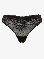 Majtki damskie - Calvin Klein Stringi Kobiety Sztuczne włókno czarny jednolity, S - miniaturka - grafika 1