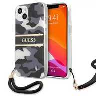 Etui i futerały do telefonów - Guess GUHCP13SKCABBK iPhone 13 mini 5,4" czarny/black hardcase Camo Strap Collection GUE001601-0 - miniaturka - grafika 1