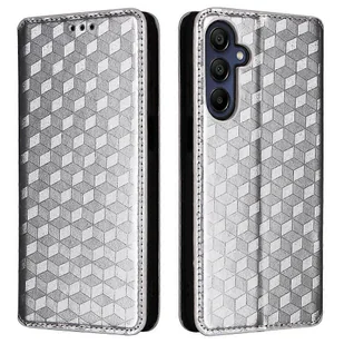 Dla Samsung Galaxy A16 5G Etui-Portfel Rhombus Nadrukowany Skórzany Pokrowiec Na Telefon - Srebrny Wielobarwny Silver - Portfele - miniaturka - grafika 1