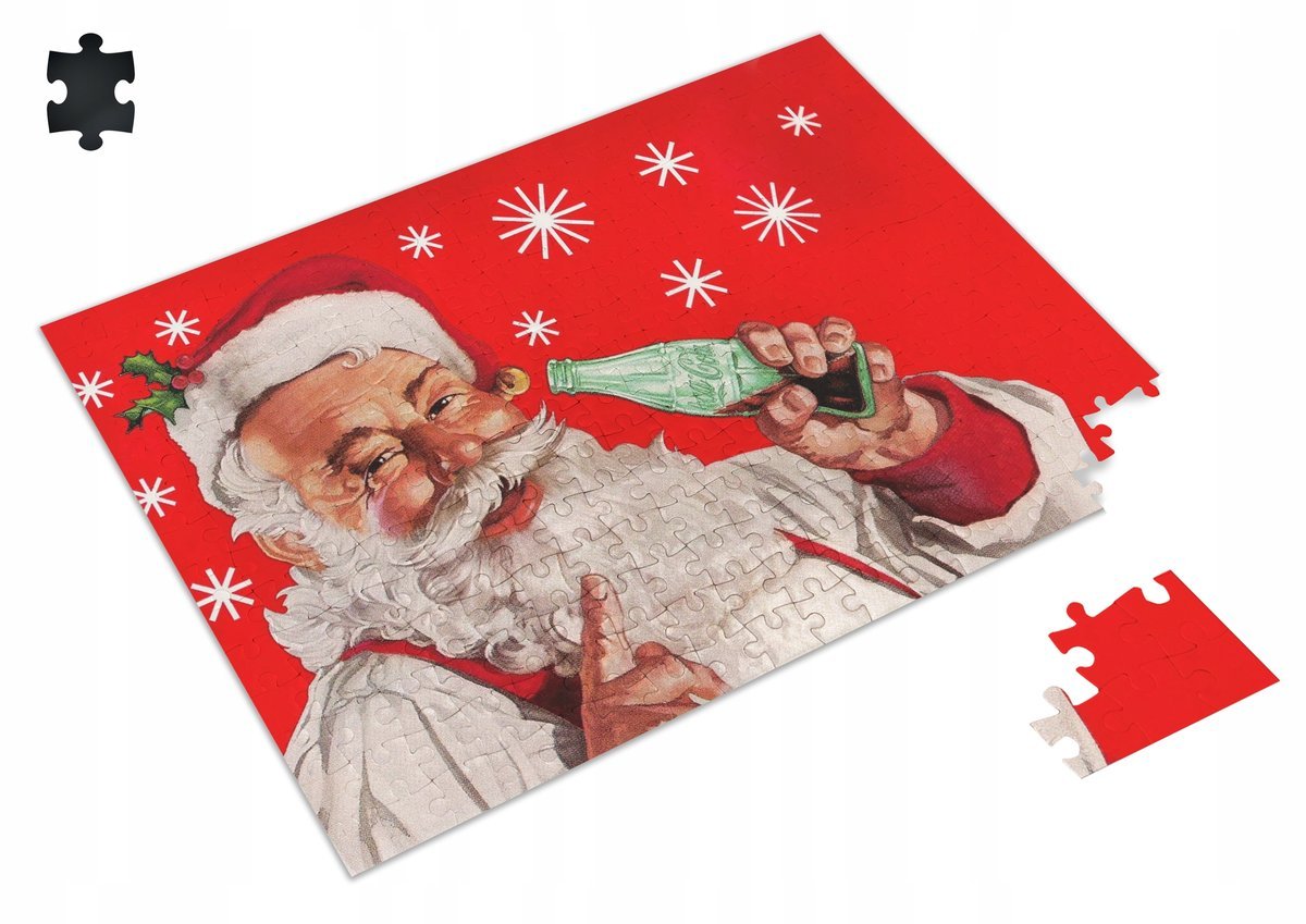 PUZZLE Święty Mikołaj Coca Cola + IMIĘ Pudełko A4 120 el. #3