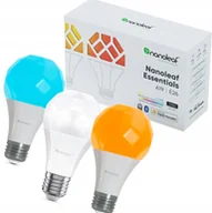 Systemy inteligentnych domów - Nanoleaf Essentials Smart Bulbs - zestaw 3 żarówek A19-A60-E27 - miniaturka - grafika 1