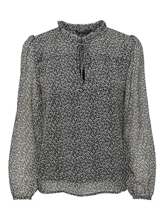 ONLY Damska bluzka Onlditsy L/S Blouse WVN Noos, Black/Aop:cera Ditsy, M - Bluzki damskie - miniaturka - grafika 1