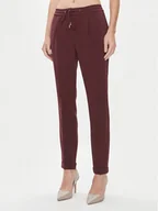 Spodnie damskie - Boss Spodnie materiałowe Tariyanah 50490039 Bordowy Regular Fit - miniaturka - grafika 1