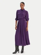 Sukienki - Liu Jo Sukienka koszulowa MF5145 T4241 Fioletowy Regular Fit - miniaturka - grafika 1