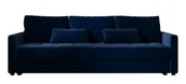 Sofy i kanapy - Granatowa welurowa sofa rozkładana L1-W32 - miniaturka - grafika 1