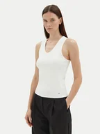 Koszulki i topy damskie - Tommy Hilfiger Top WW0WW44572 Écru Slim Fit - miniaturka - grafika 1