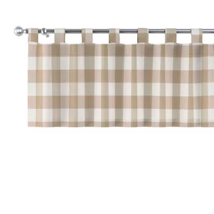 Dekoria Lambrekin na szelkach beżowo biała krata 5,5x5,5cm) 260 × 40 cm Quadro 1357-136-08 - Zasłony - miniaturka - grafika 1