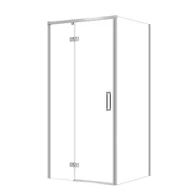 Kabiny prysznicowe - Kabina prysznicowa Cersanit Larga 100x80x195 prostokątna lewa chrom transparentne S601-314 - miniaturka - grafika 1
