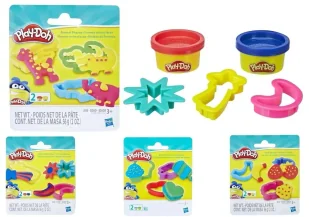 Play Doh Ciastolina 2 tubki + akcesoria mix - HASBRO - Masy plastyczne - miniaturka - grafika 1
