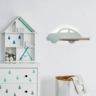 Lampy ścienne - Candellux Lampa kinkiet półeczka 5W LED 4000K IQ Kids Car miętowy 21-85092 21-85092 - miniaturka - grafika 1