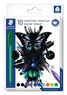 Długopis trójkątny M 10 kolorów STAEDTLER - Długopisy - miniaturka - grafika 1