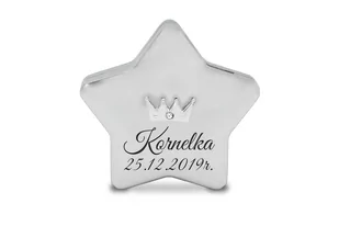 Srebrna Skarbonka Gwiazda Z Grawerem - Skarbonki - miniaturka - grafika 1