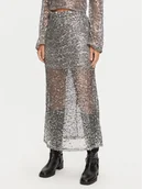 Spódnice - Noisy May Spódnica maxi Paila 27032024 Srebrny Relaxed Fit - miniaturka - grafika 1