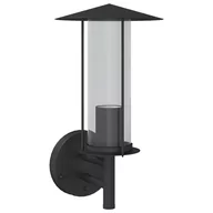 Lampy ogrodowe - vidaXL Kinkiet zewnętrzny, czarny, stal nierdzewna - miniaturka - grafika 1