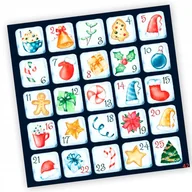 Kalendarze - NAKLEJKI ŚWIĄTECZNE ADWENTOWY KALENDARZ 42 10x10 - miniaturka - grafika 1