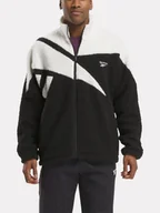 Bluzy męskie - Bluza męska rozpinana polarowa Reebok Cl F Vector Hi Pile Fleece 100206109 2XS Czarna (1200143860953). Bluzy męskie streetwear - miniaturka - grafika 1